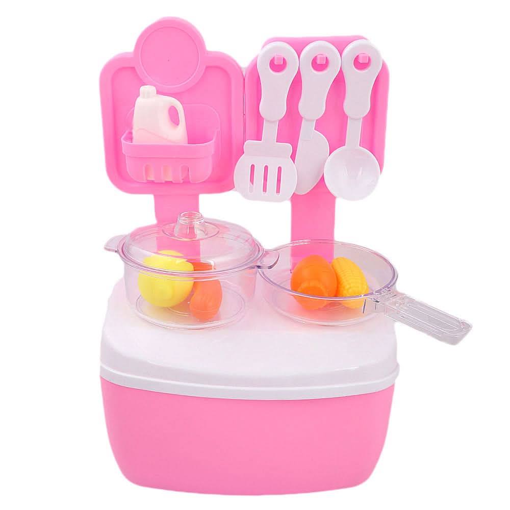 Kids Kitchen Play Set - Pink, Kids, Cosmetic and Kitchen Sets, Chase Value, Chase Value
