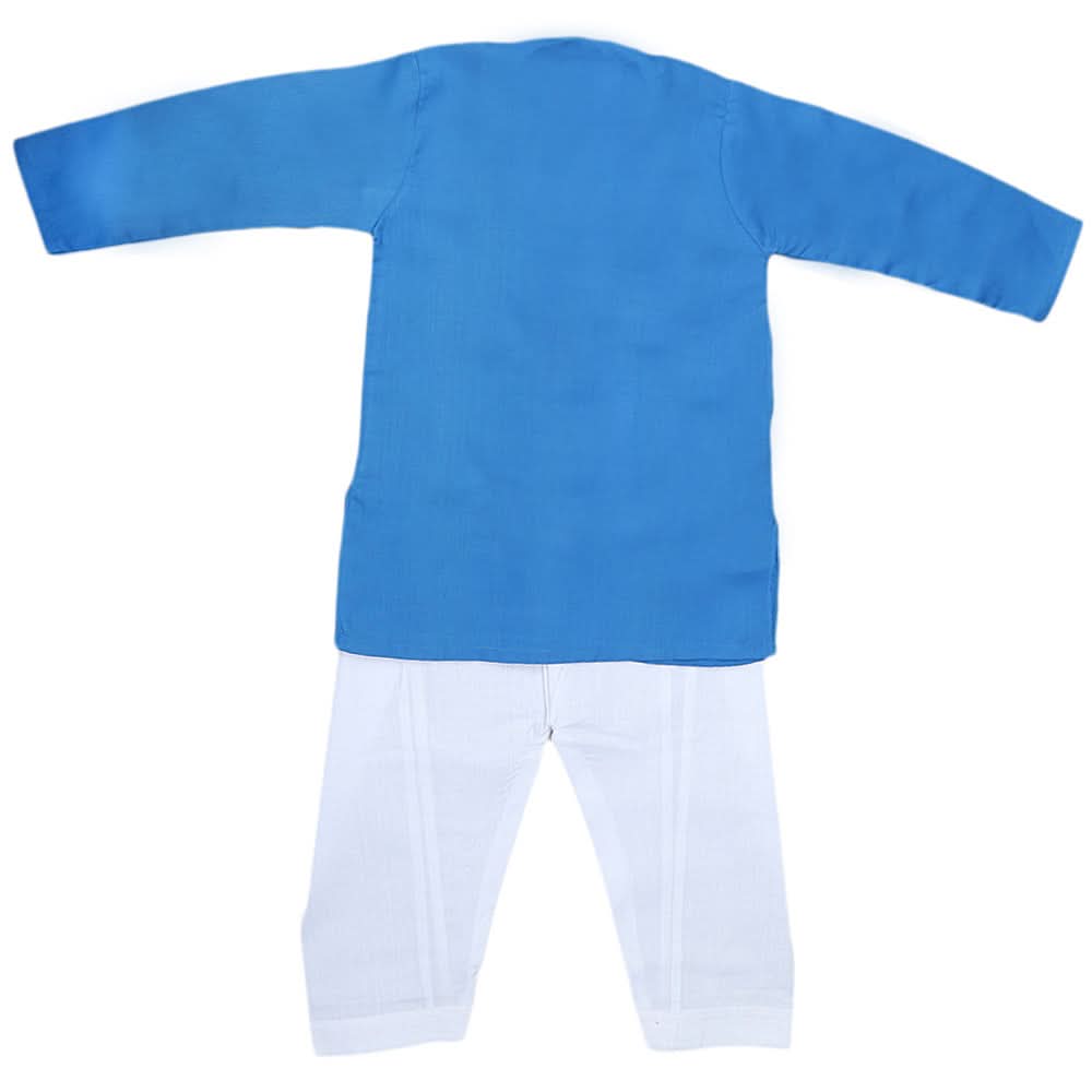 Boys Embroidered Kurta Shalwar Suit - Sky Blue, Kids Clothes & Accessories, Chase Value, Chase Value