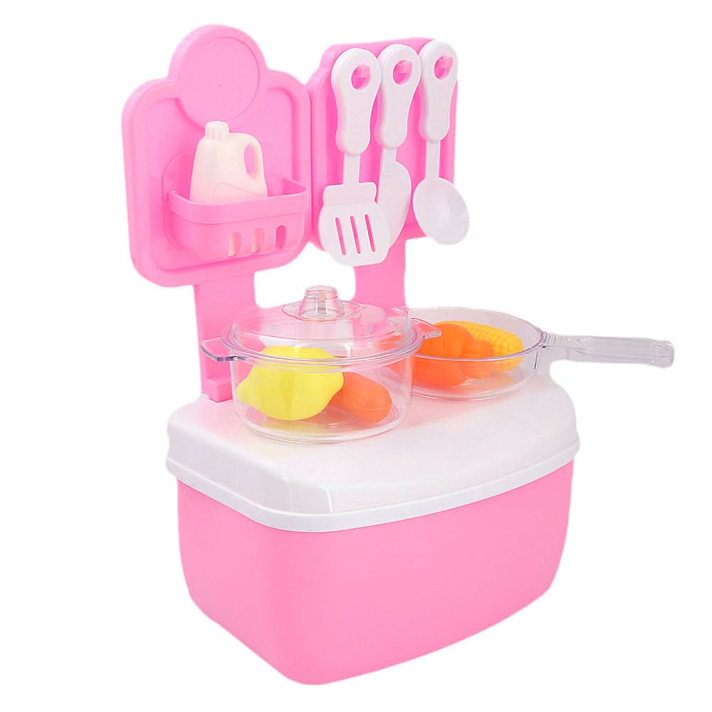 Kids Kitchen Play Set - Pink, Kids, Cosmetic and Kitchen Sets, Chase Value, Chase Value