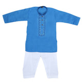 Boys Embroidered Kurta Shalwar Suit - Sky Blue, Kids Clothes & Accessories, Chase Value, Chase Value