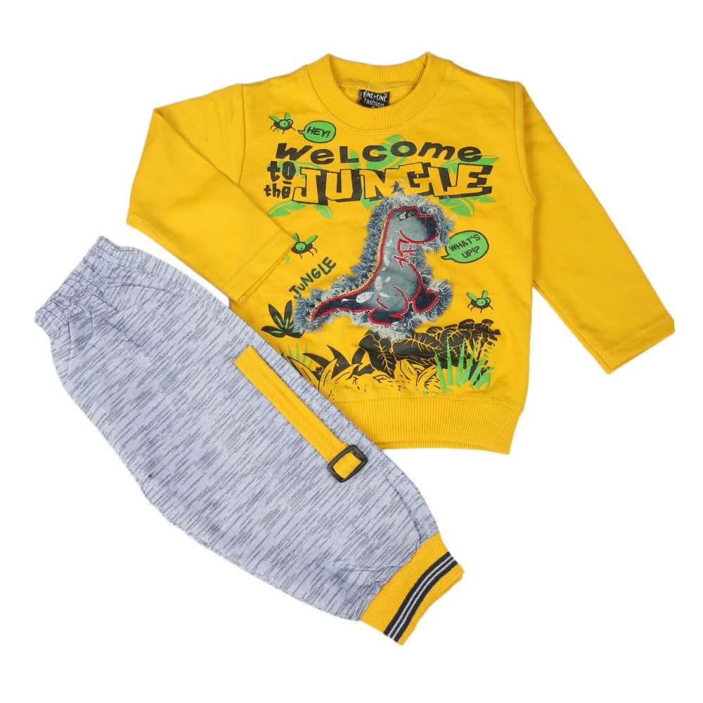 Boys Full Sleeves Suit - Mustard, Boys Sets & Suits, Chase Value, Chase Value