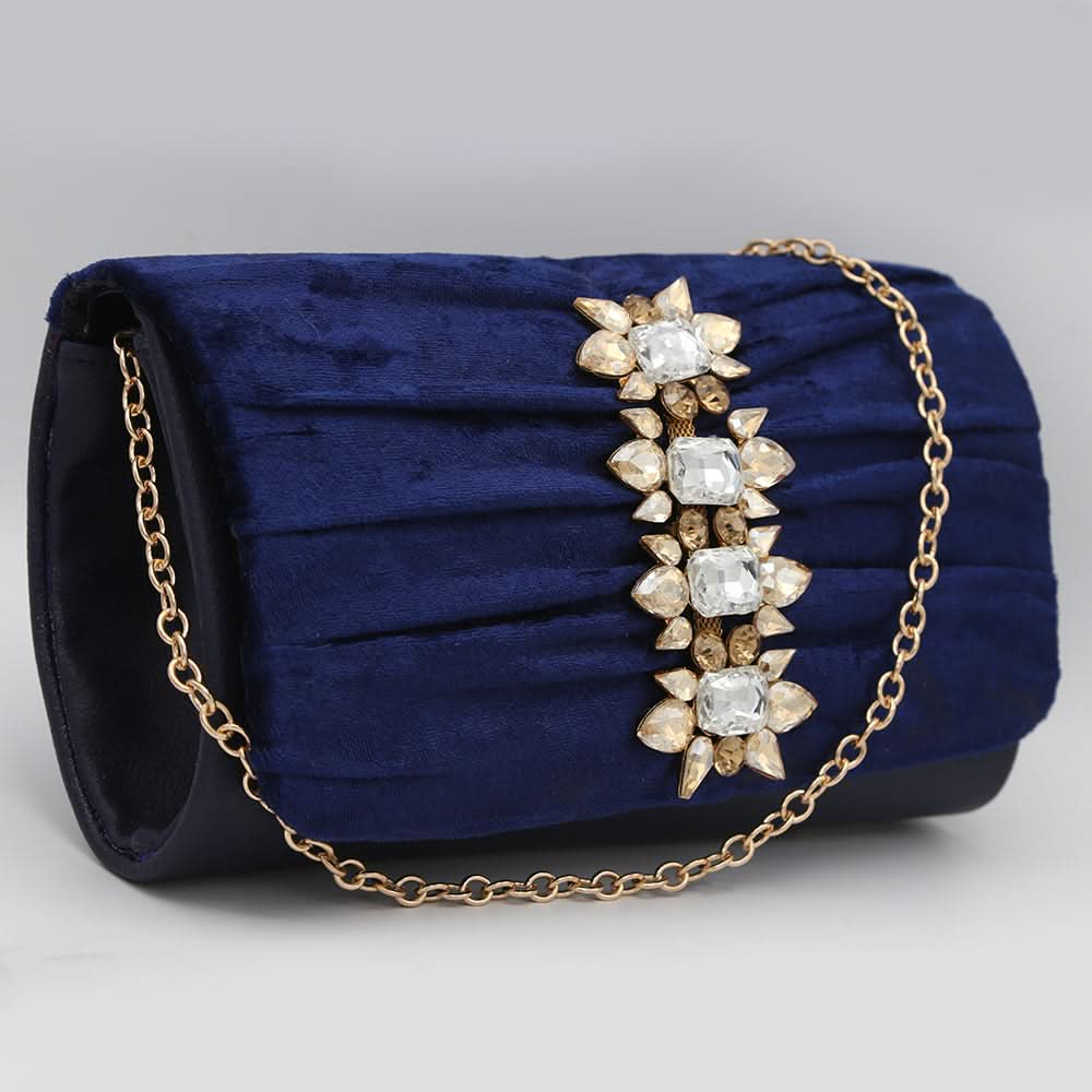 Women's Fancy Clutch 6790 - Navy Blue, Women, Clutches, Chase Value, Chase Value