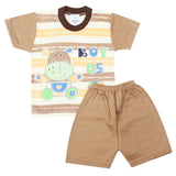 Newborn Boys Half Sleeves Suit - Brown, Kids, New Born Boys Sets And Suits, Chase Value, Chase Value