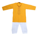 Boys Embroidered Kurta Shalwar Suit - Yellow, Kids, Boys Shalwar Kameez, Chase Value, Chase Value
