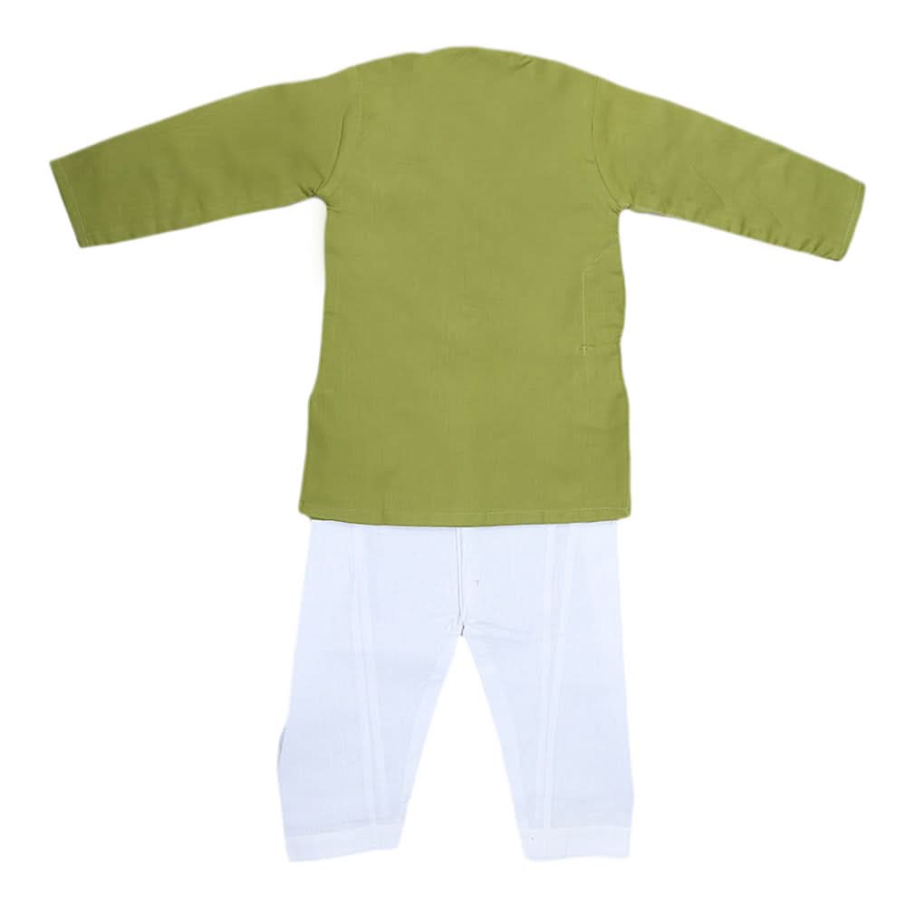 Boys Embroidered Kurta Shalwar Suit - Green, Kids, Boys Shalwar Kameez, Chase Value, Chase Value