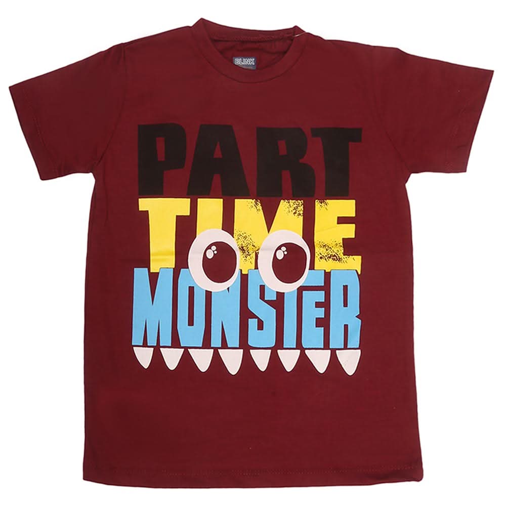 Boys Print T-Shirt - Maroon, Kids, Boys T-Shirts, Chase Value, Chase Value