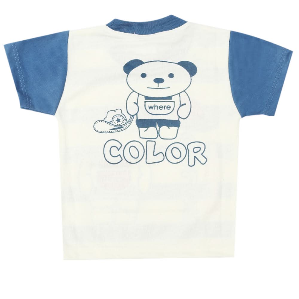 Newborn Boys Half Sleeves Suit - Steel Blue, Kids, New Born Boys Sets And Suits, Chase Value, Chase Value