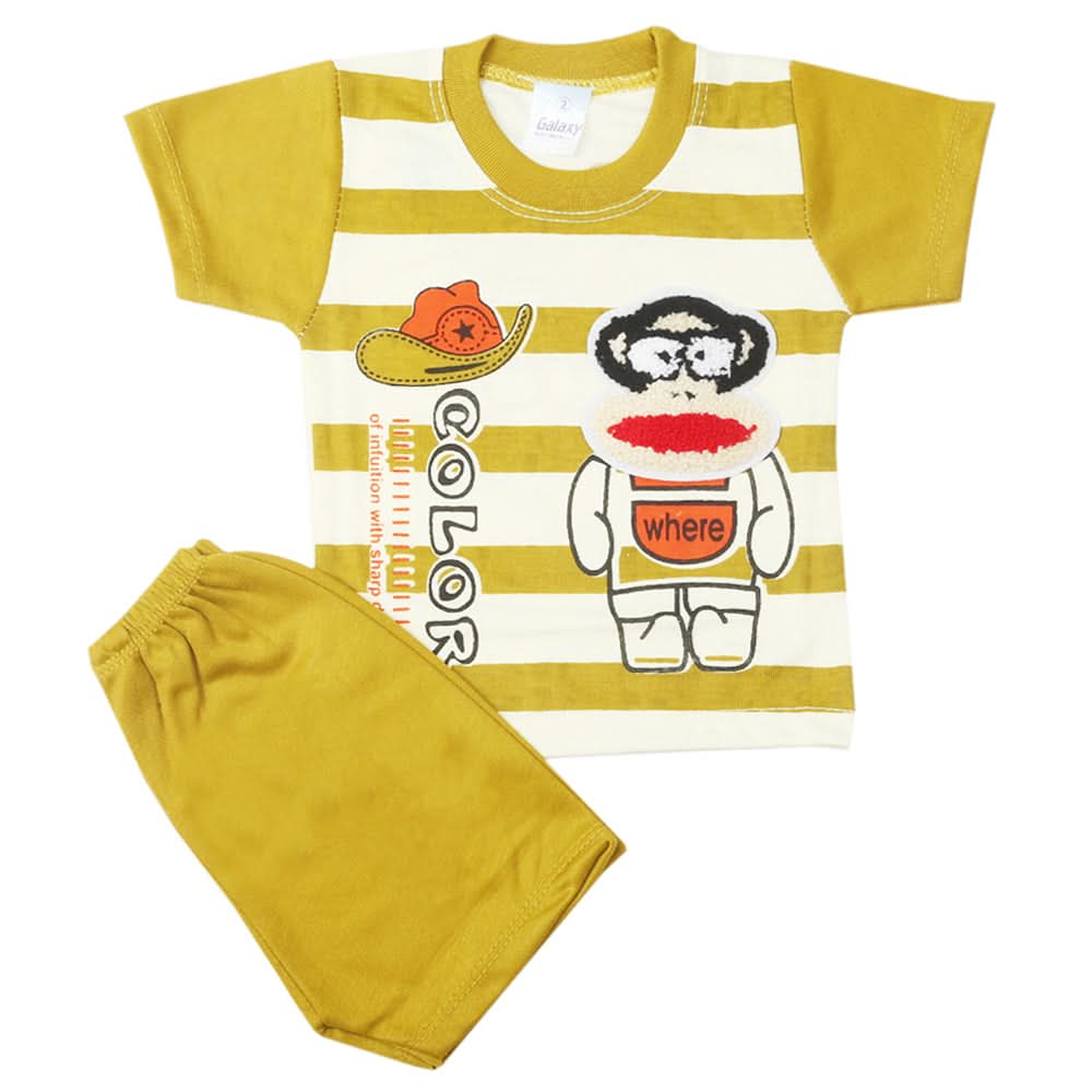 Newborn Boys Half Sleeves Suit - Olive, Kids, New Born Boys Sets And Suits, Chase Value, Chase Value