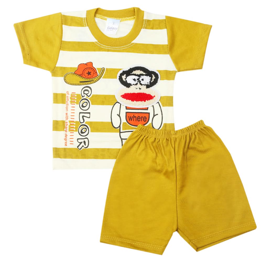 Newborn Boys Half Sleeves Suit - Olive, Kids, New Born Boys Sets And Suits, Chase Value, Chase Value