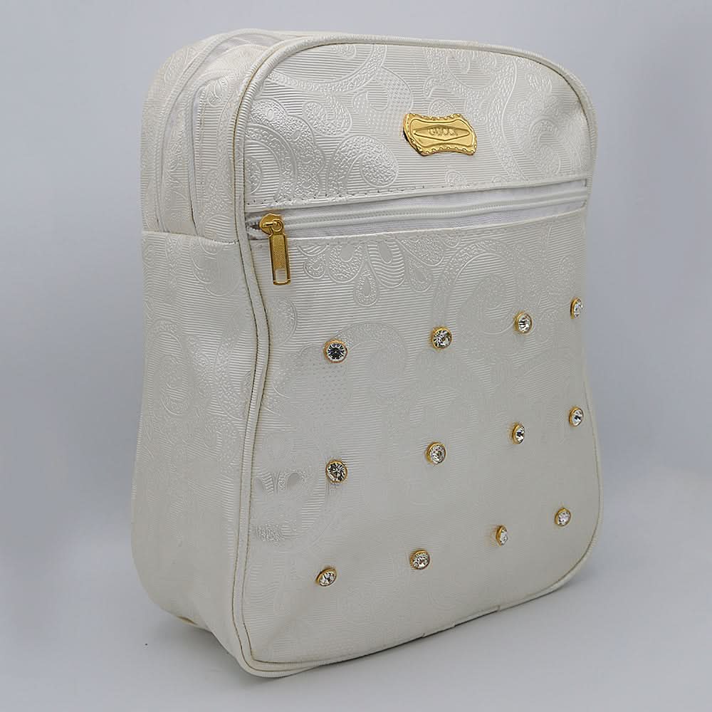 Girls Backpack 6558 - Off White, Kids, School And Laptop Bags, Chase Value, Chase Value