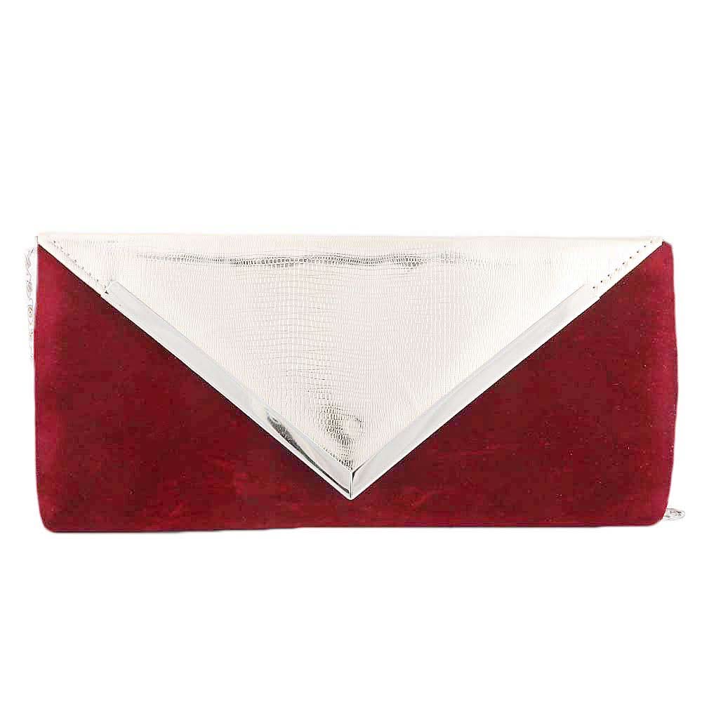 Women's Velvet Clutch (328) - Maroon, Women, Clutches, Chase Value, Chase Value