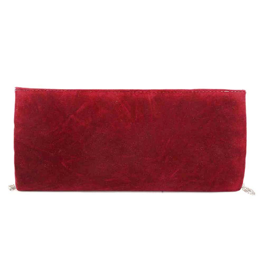 Women's Velvet Clutch (328) - Maroon, Women, Clutches, Chase Value, Chase Value