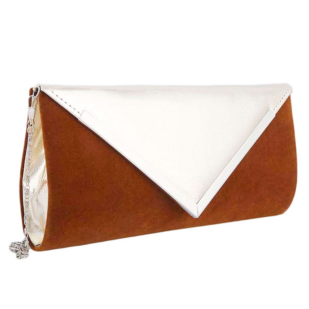 Women's Velvet Clutch (328) - Brown, Women, Clutches, Chase Value, Chase Value