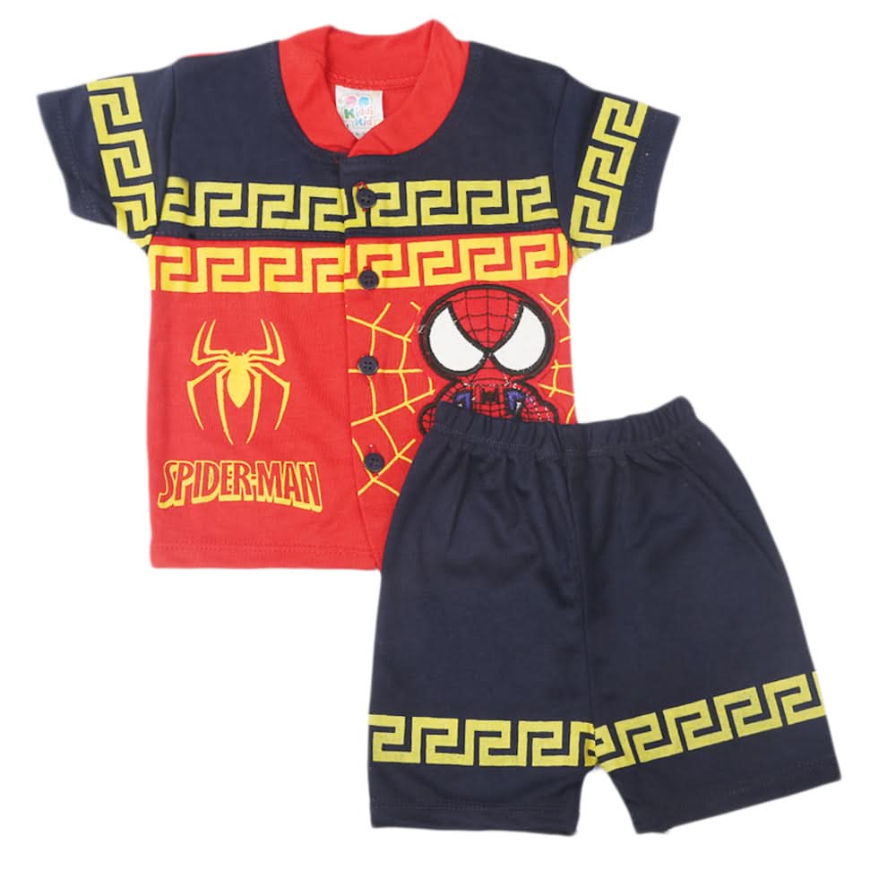 Newborn Boys Half Sleeves Suit - Red, Kids, New Born Boys Sets And Suits, Chase Value, Chase Value