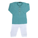 Boys Embroidered Kurta Shalwar Suit - Sea Green, Kids, Boys Shalwar Kameez, Chase Value, Chase Value