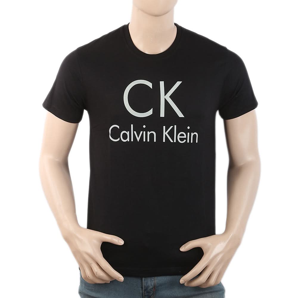 Men's Round Neck Half Sleeves T-Shirt - Black, Men, T-Shirts And Polos, Chase Value, Chase Value
