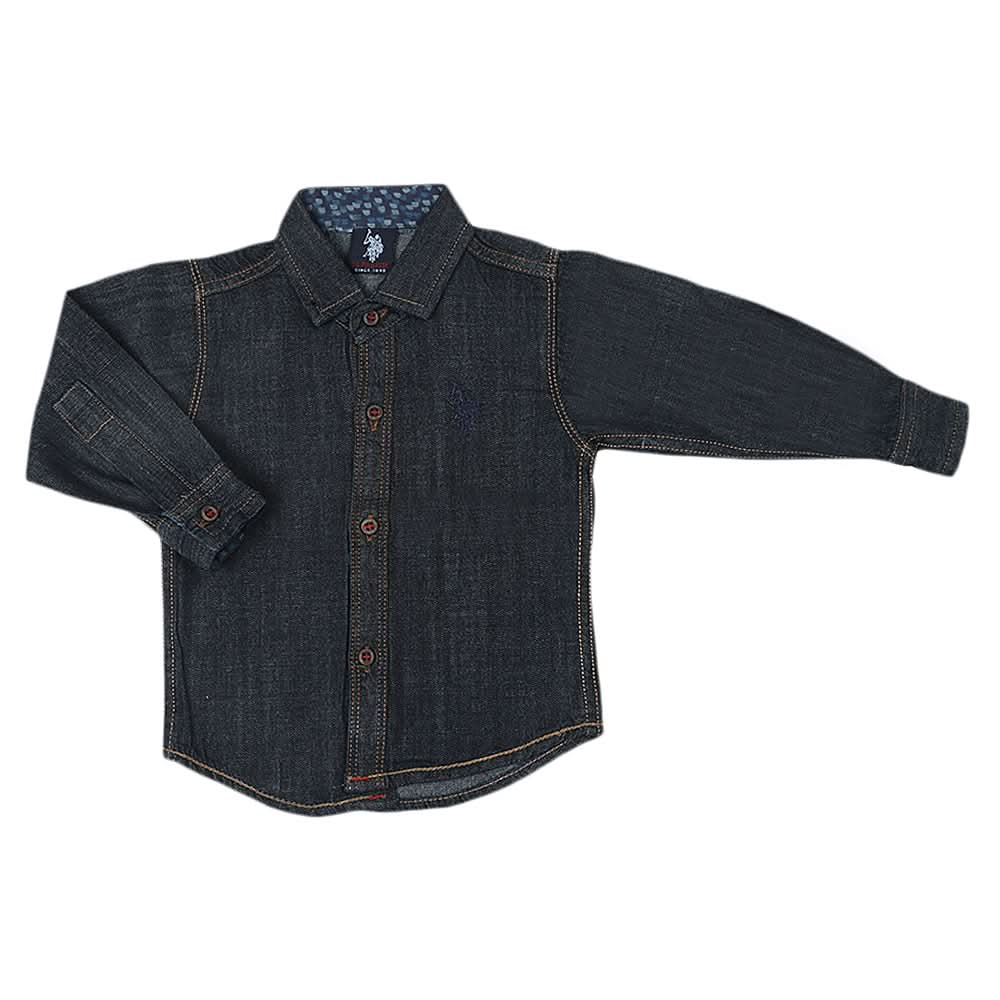 Boys Full Sleeves Casual Shirt - Denim Grey, Kids, Boys Shirts, Chase Value, Chase Value