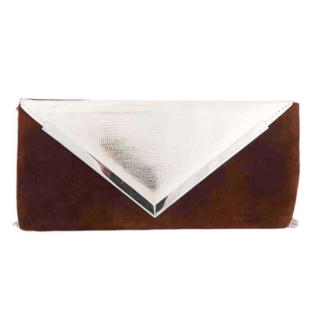 Women's Velvet Clutch (328) - Dark Brown, Women, Clutches, Chase Value, Chase Value
