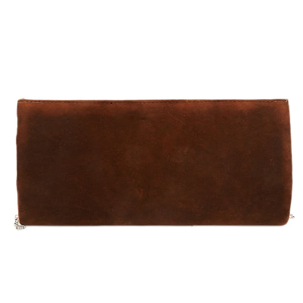 Women's Velvet Clutch (328) - Dark Brown, Women, Clutches, Chase Value, Chase Value