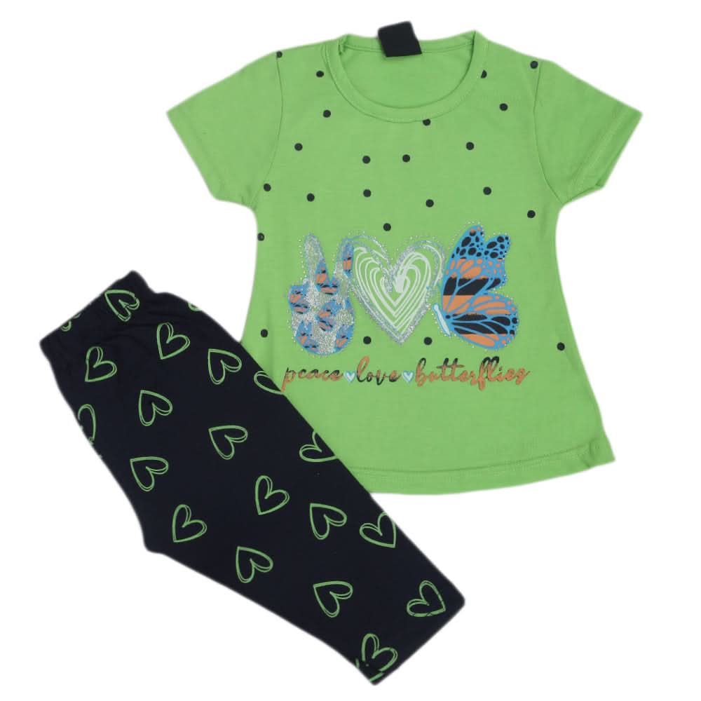 Girls Pajama Suit - Green, Kids, Girls Sets And Suits, Chase Value, Chase Value
