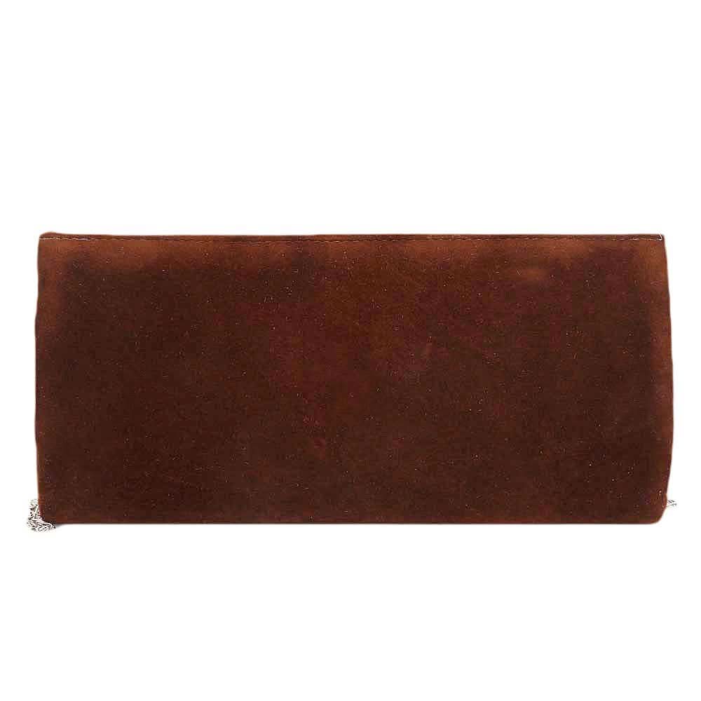Women's Velvet Clutch (328) - Brown, Women, Clutches, Chase Value, Chase Value