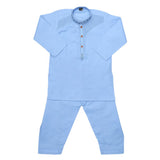 Boys Embroidered Kurta Shalwar Suit - Blue, Kids, Boys Shalwar Kameez, Chase Value, Chase Value