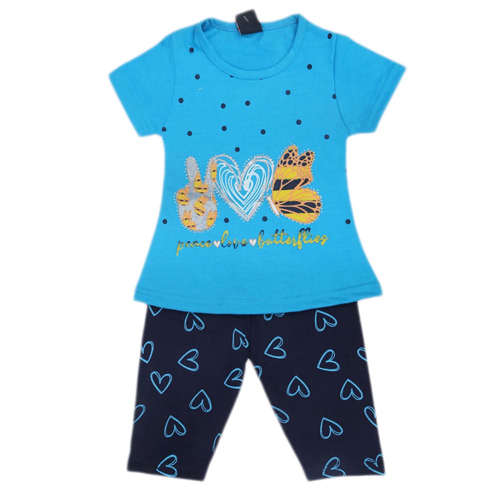 Girls Pajama Suit - Blue, Kids, Girls Sets And Suits, Chase Value, Chase Value