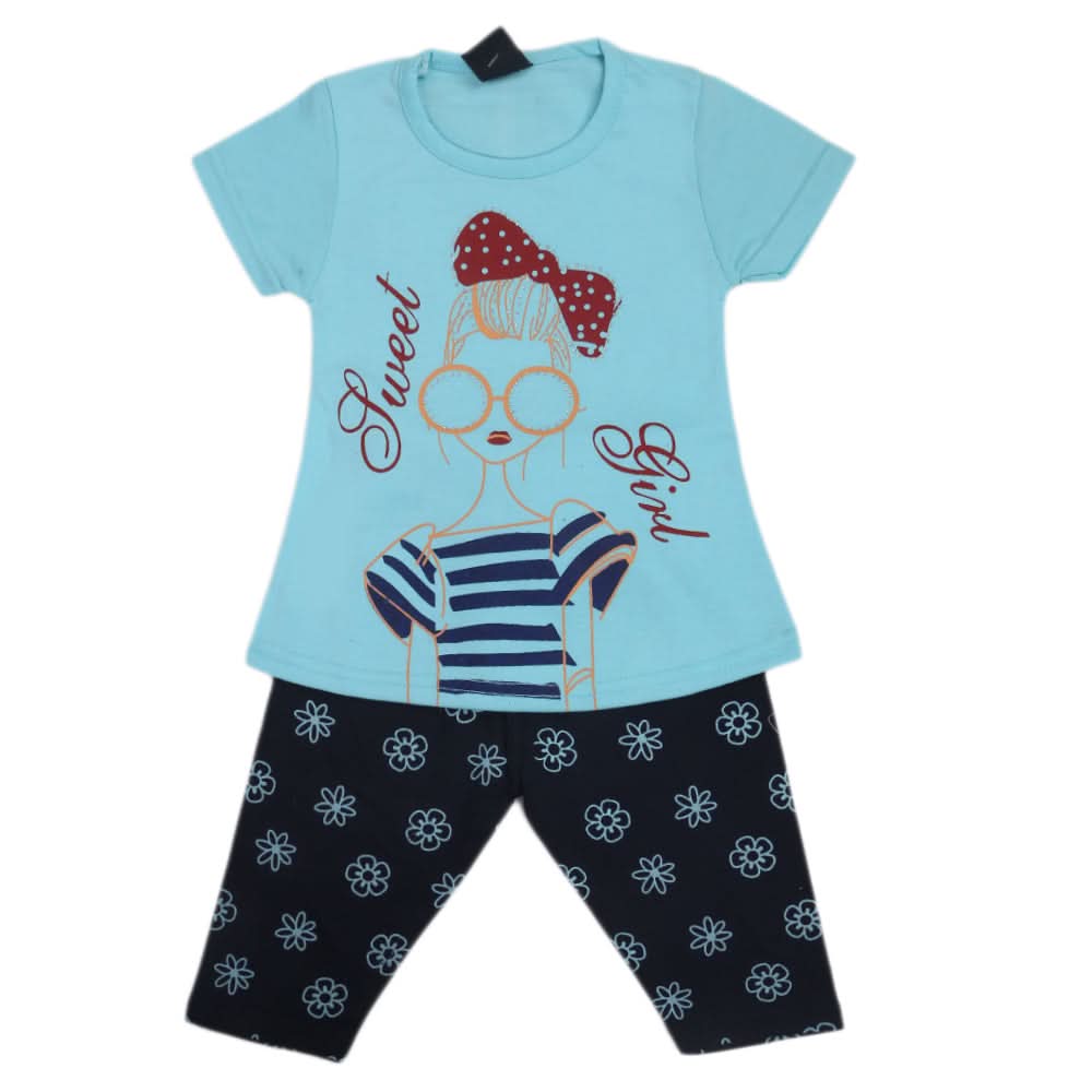 Girls Pajama Suit - Blue, Kids, Girls Sets And Suits, Chase Value, Chase Value
