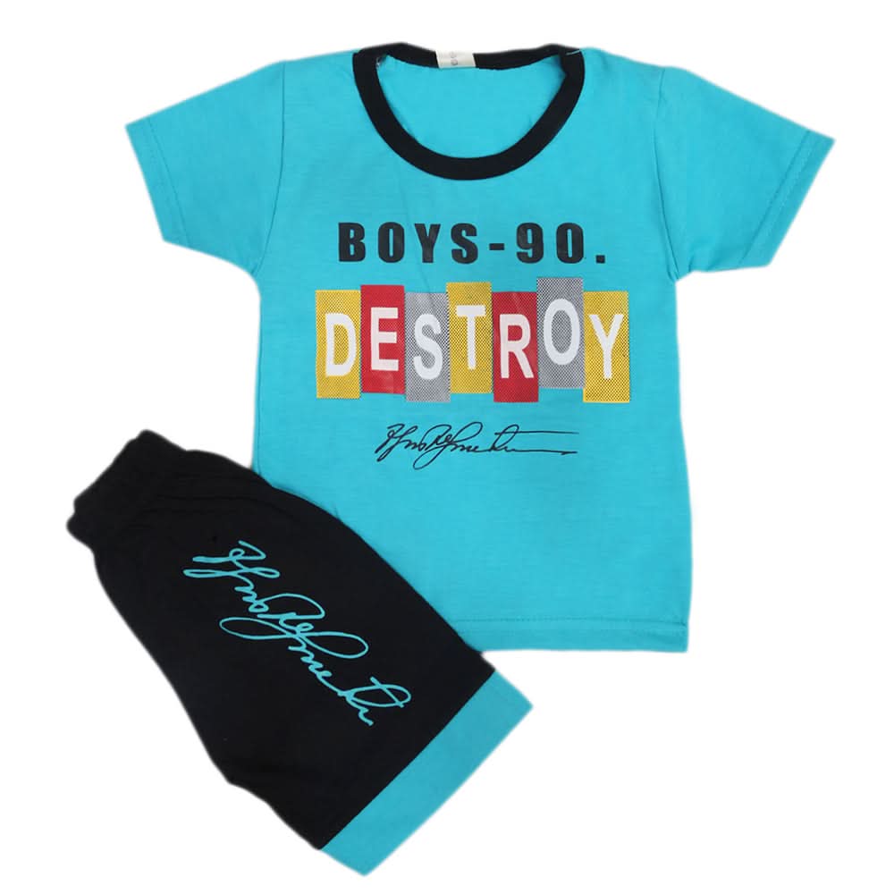 Boys Short Suit - Sea Green, Kids, Boys Sets And Suits, Chase Value, Chase Value