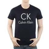 Men's Round Neck Half Sleeves T-Shirt - Navy Blue, Men, T-Shirts And Polos, Chase Value, Chase Value