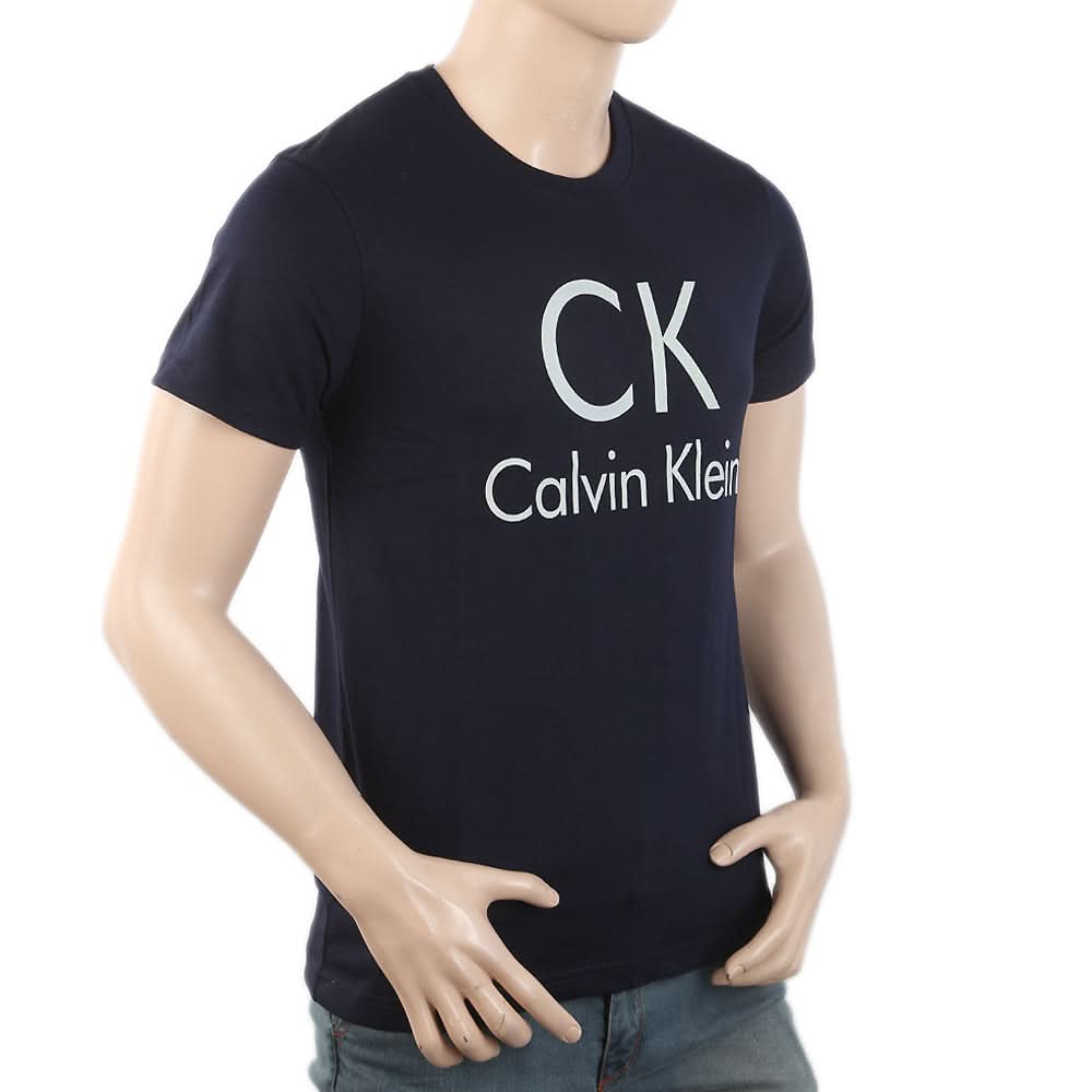 Men's Round Neck Half Sleeves T-Shirt - Navy Blue, Men, T-Shirts And Polos, Chase Value, Chase Value