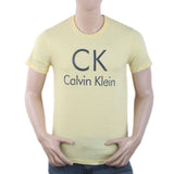 Men's Round Neck Half Sleeves T-Shirt - Yellow, Men, T-Shirts And Polos, Chase Value, Chase Value