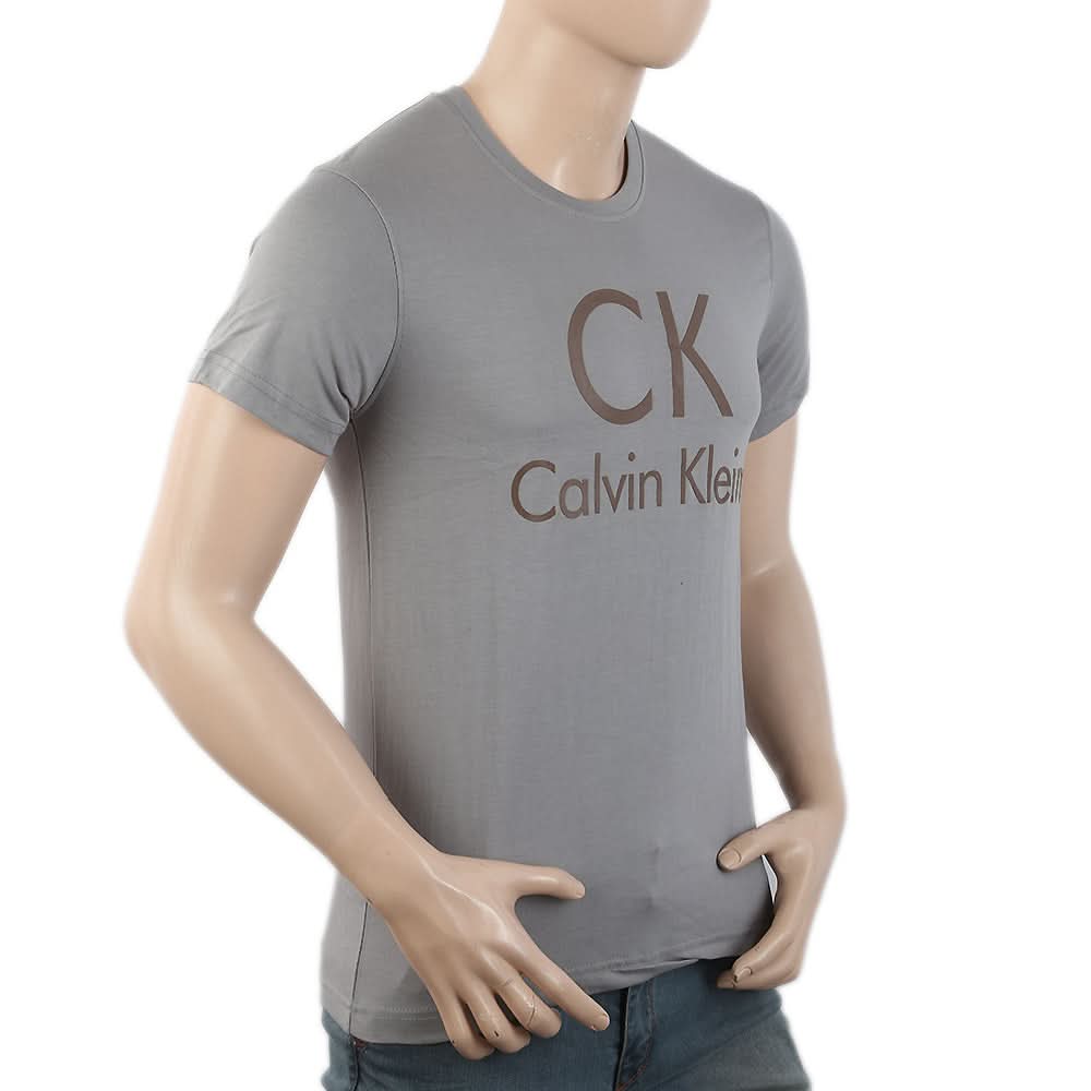Men's Round Neck Half Sleeves T-Shirt - Grey, Men, T-Shirts And Polos, Chase Value, Chase Value