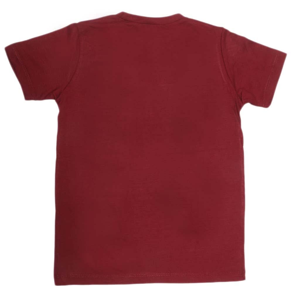 Boys Print T-Shirt - Maroon, Kids, Boys T-Shirts, Chase Value, Chase Value