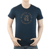 Men's Round Neck Half Sleeves T-Shirt - Steel Green, Men, T-Shirts And Polos, Chase Value, Chase Value