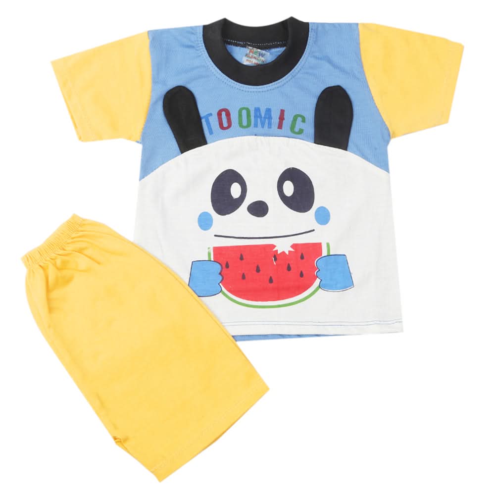 Newborn Boys Half Sleeves Suit - Yellow, Kids, New Born Boys Sets And Suits, Chase Value, Chase Value