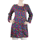 Women Printed Kurti -A - Royal Blue, Women, Ready Kurtis, Chase Value, Chase Value