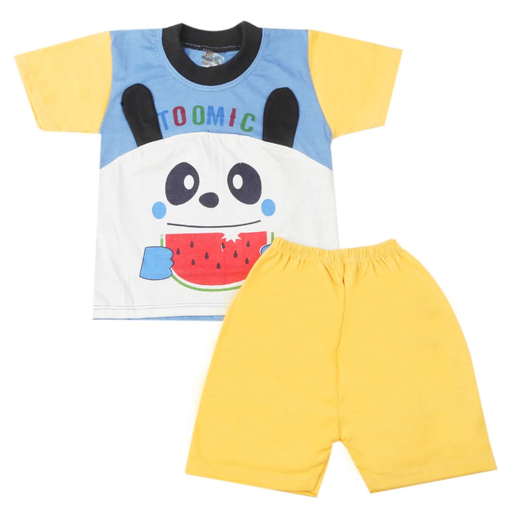 Newborn Boys Half Sleeves Suit - Yellow, Kids, New Born Boys Sets And Suits, Chase Value, Chase Value