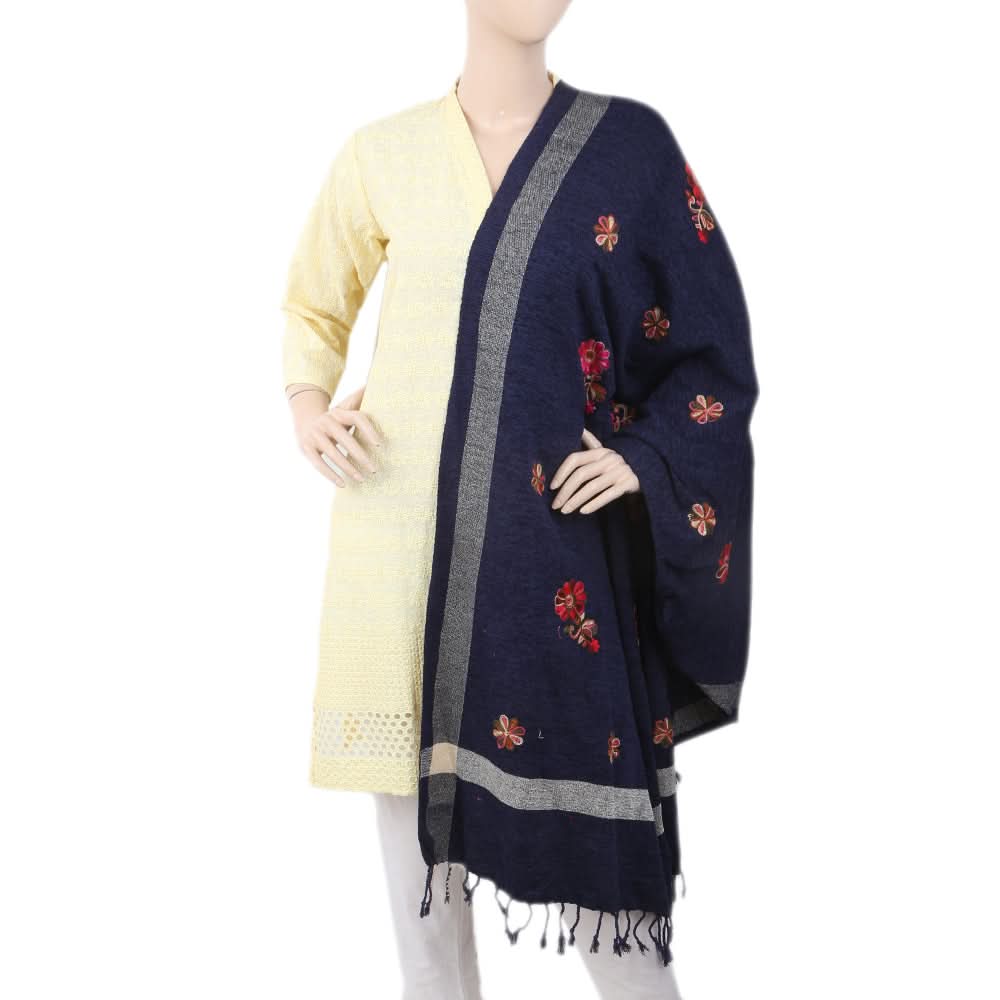 Women's Velvet Shawl - Navy Blue, Women, Shawls And Scarves, Chase Value, Chase Value