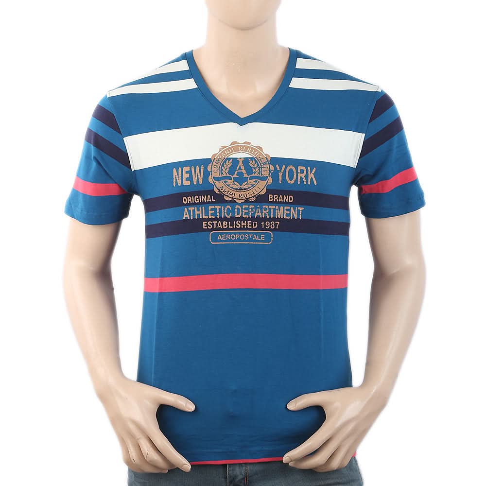 Men's Half Sleeves Placket T-Shirt - Steel Blue, Men, T-Shirts And Polos, Chase Value, Chase Value