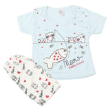 Newborn Girls Half Sleeves Suit - Cyan, Kids, Newborn Girls Sets And Suits, Chase Value, Chase Value