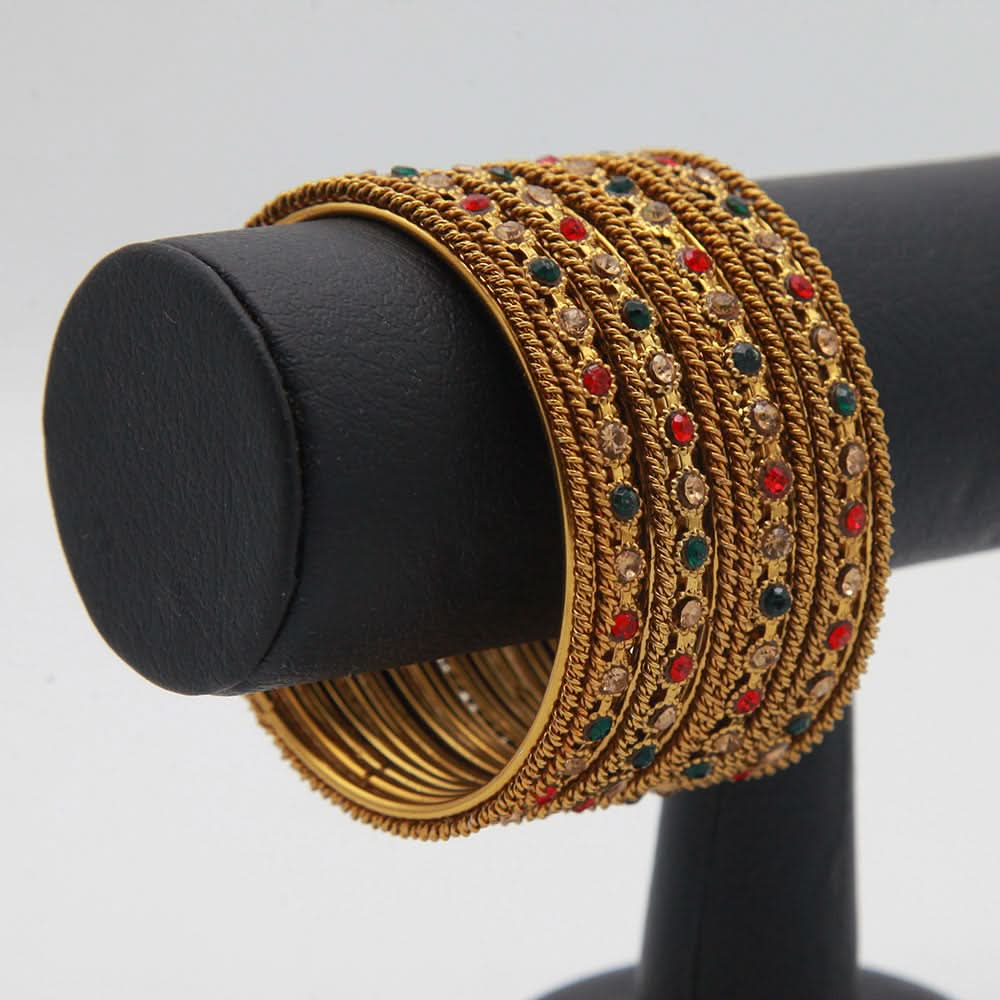 Women's Bangle Set - Golden Multi, Women, Bangles & Bracelets, Chase Value, Chase Value