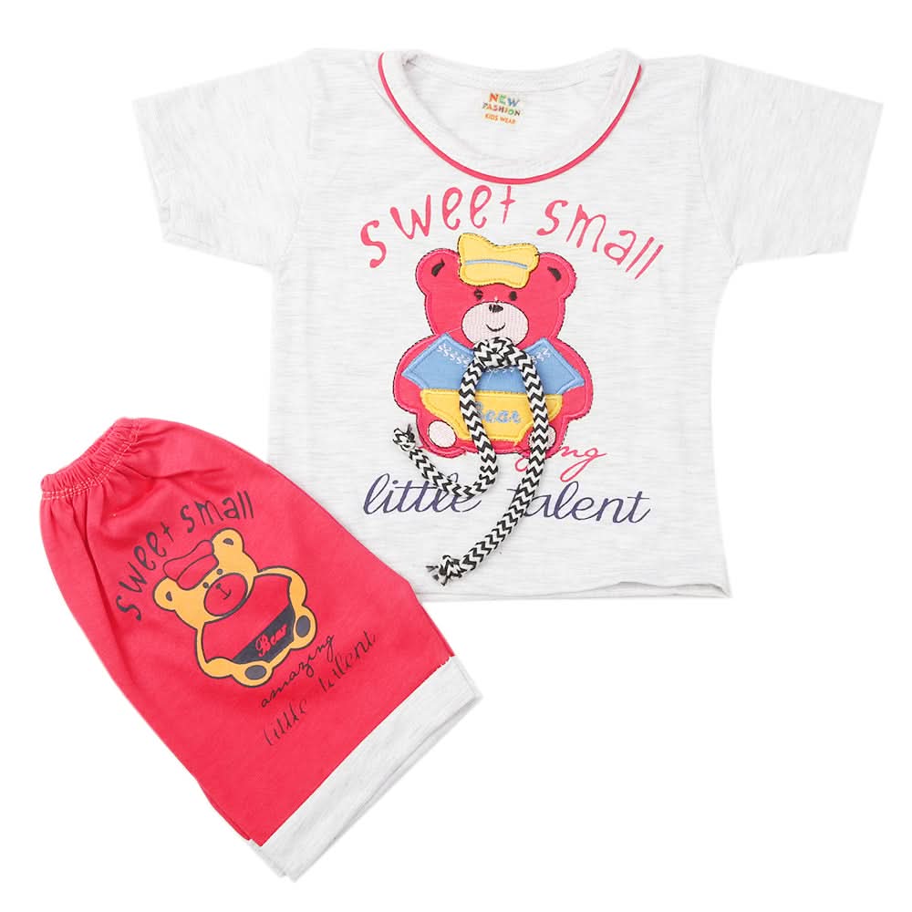 Newborn Boys Half Sleeves Suit - Dark Pink, Kids, New Born Boys Sets And Suits, Chase Value, Chase Value