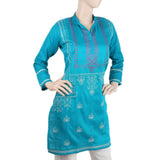 Women's Embroidered Kurti - Sea Green, Women, Ready Kurtis, Chase Value, Chase Value