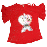 Girls Fancy T-Shirt - Red, Kids, Girls T-Shirts, Chase Value, Chase Value