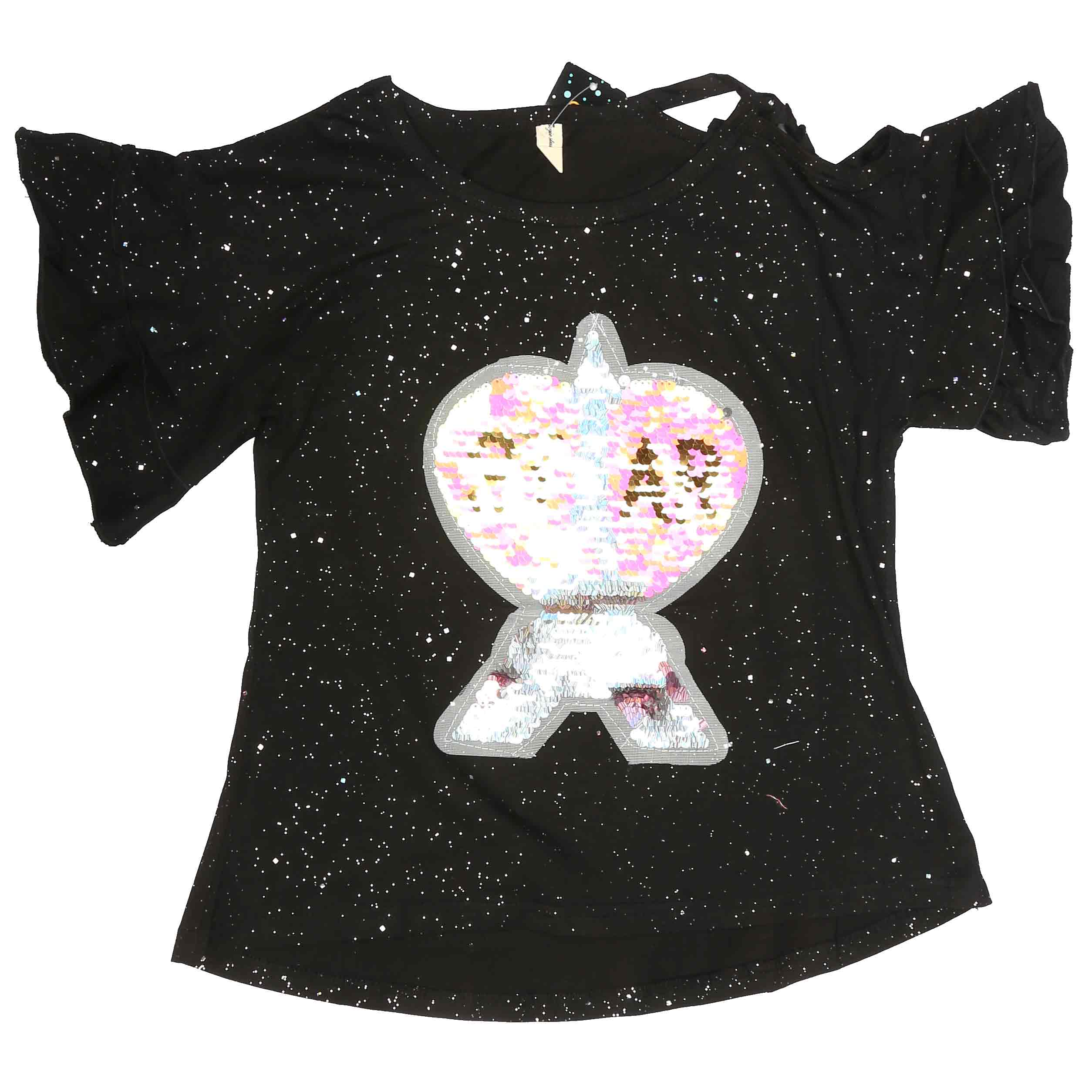 Girls Fancy T-Shirt - Black, Kids, Girls T-Shirts, Chase Value, Chase Value