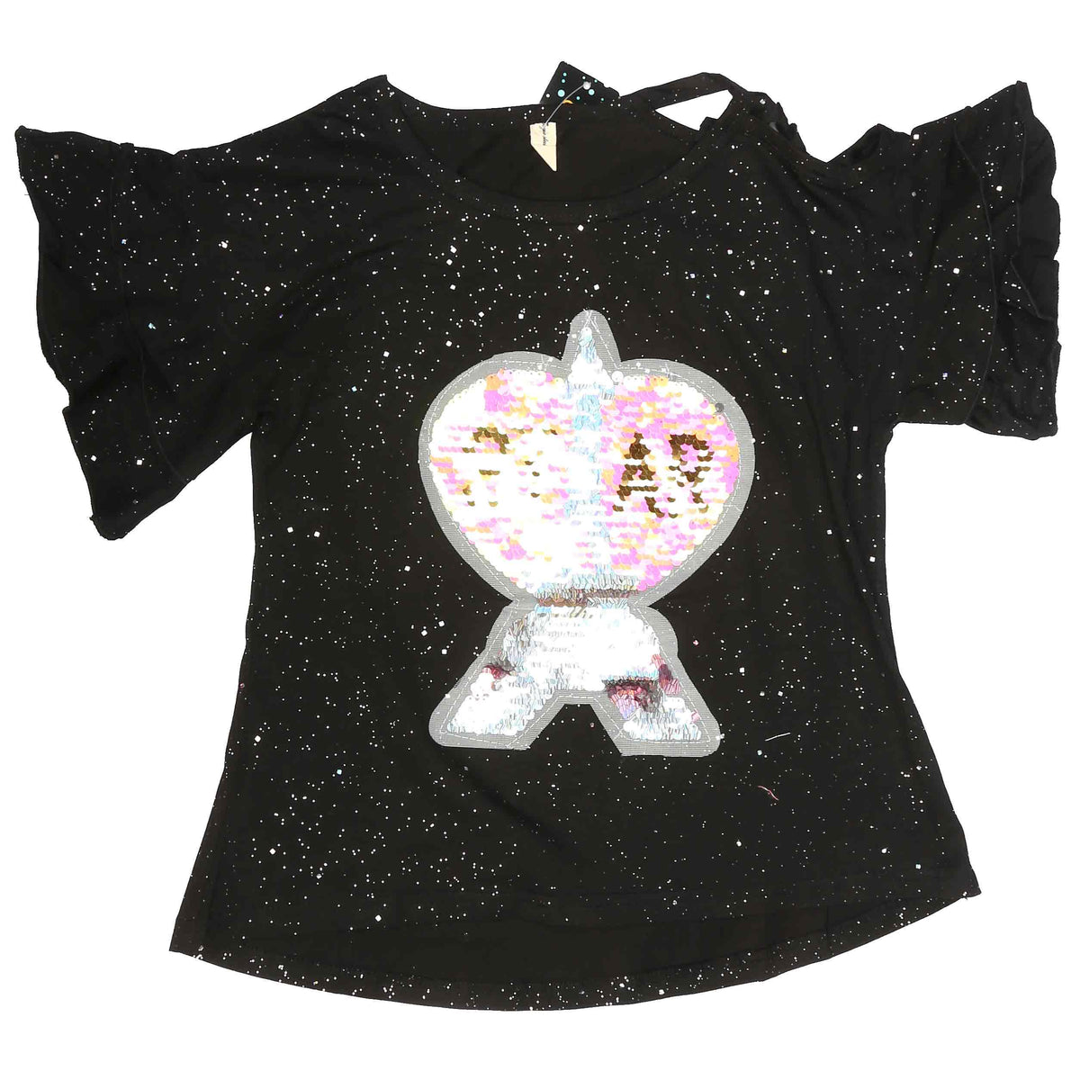 Girls Fancy T-Shirt - Black, Kids, Girls T-Shirts, Chase Value, Chase Value