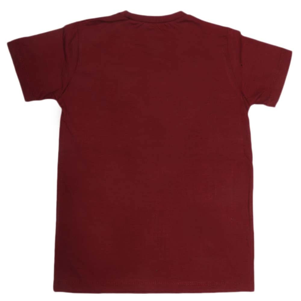 Boys Print T-Shirt - Maroon, Kids, Boys T-Shirts, Chase Value, Chase Value