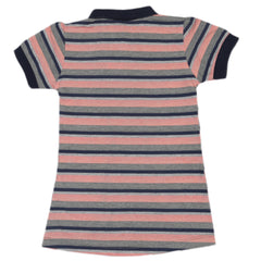 Girls Yarn Dyed Collar Top - Peach, Kids, Tops, Chase Value, Chase Value
