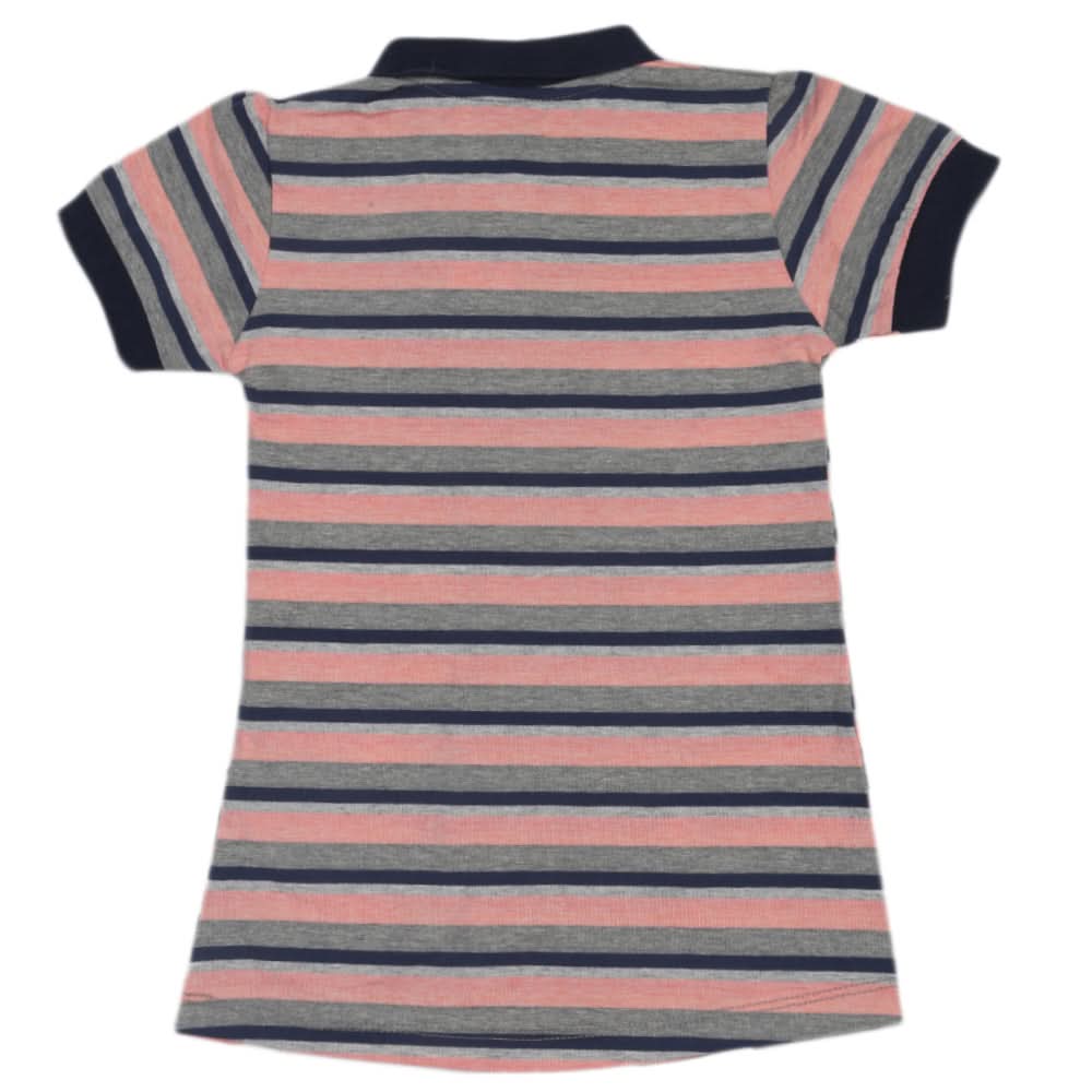 Girls Yarn Dyed Collar Top - Grey, Kids, Tops, Chase Value, Chase Value